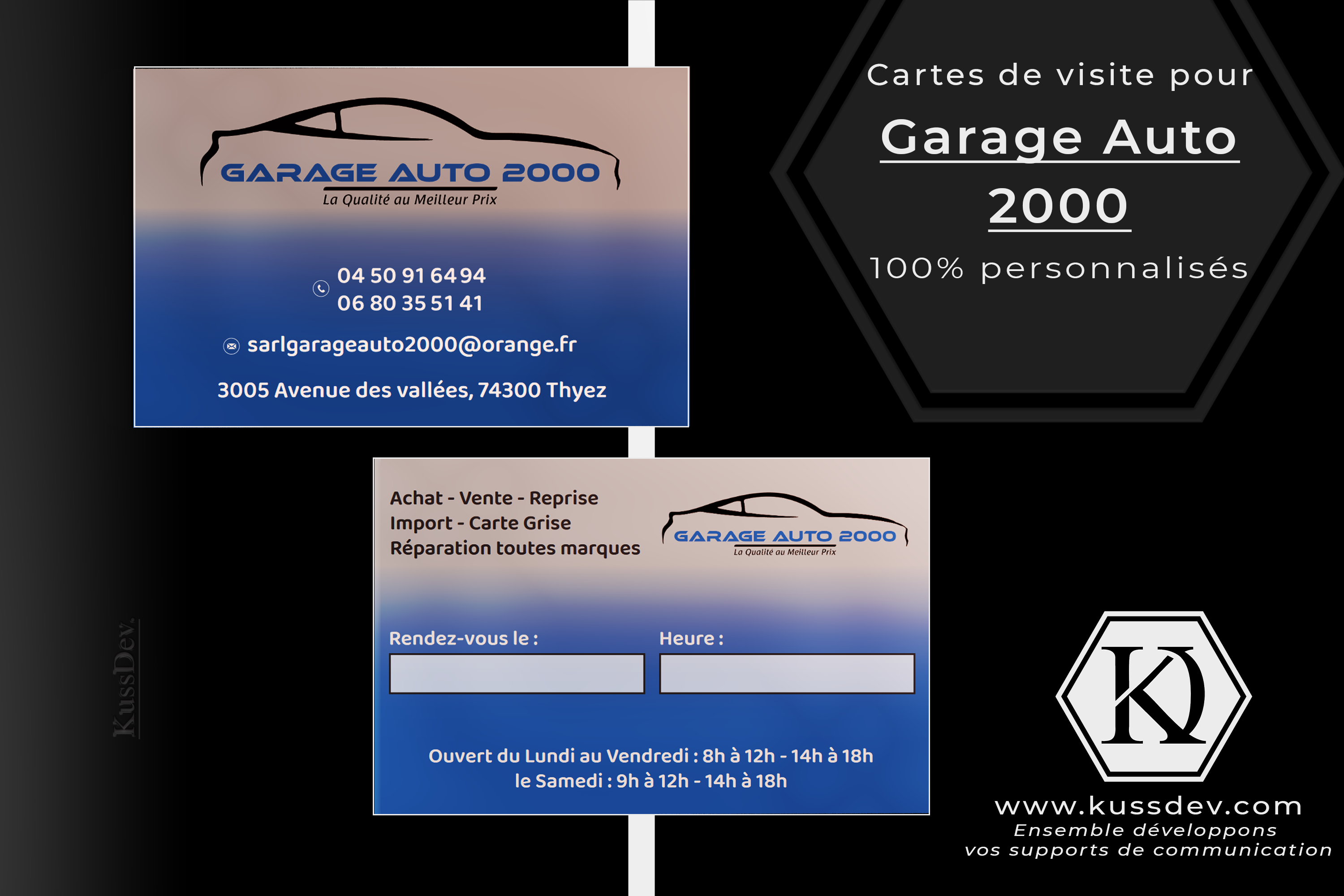 Garage Auto 2000 – Cartes de visite
