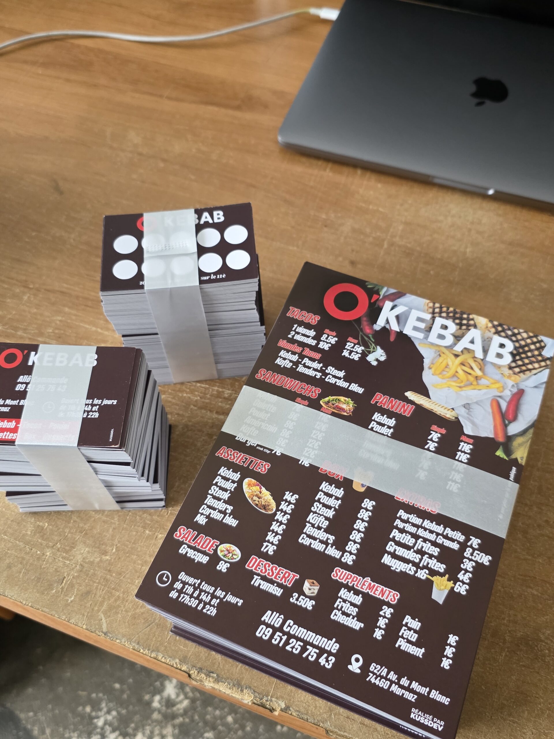 Supports de communication – O’Kebab à Marnaz
